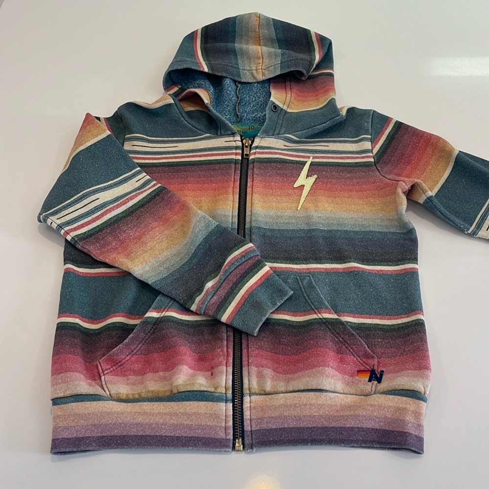 Aviator Nation size 10 zip up hooded sweatshirt